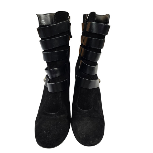 MNG Mango Boots Size 38 Black Bootie Military - Picture 3 of 10